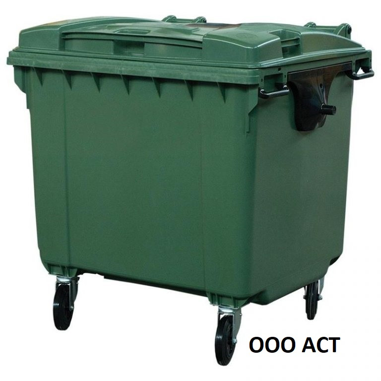 Евроконтейнер для мусора 1.1 м3 1100 литров пластиковый на колесах контейнер бак Бумага Пластик Стекло - фото 7 - id-p103770074