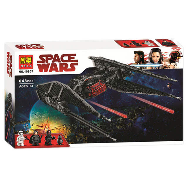 Конструктор Bela 10907 Star Wars Истребитель TIE Кайло Рена (аналог Lego Star Wars 75179) 648 деталей