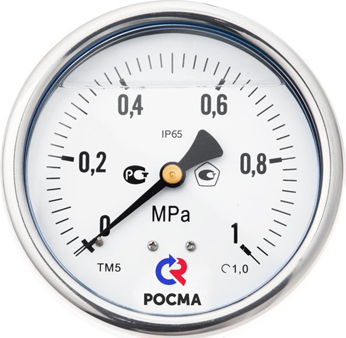 Манометр ТМ-520Т.00(0-0,6МРа)G1/2.150С.1,0 резьба G1/2