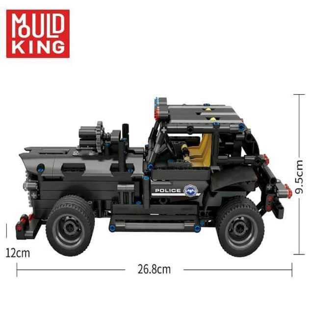 Конструктор MOULD KING 13007 Полицейский Джип с ДУ (аналог LEGO Technic) 462 детали - фото 3 - id-p103778858