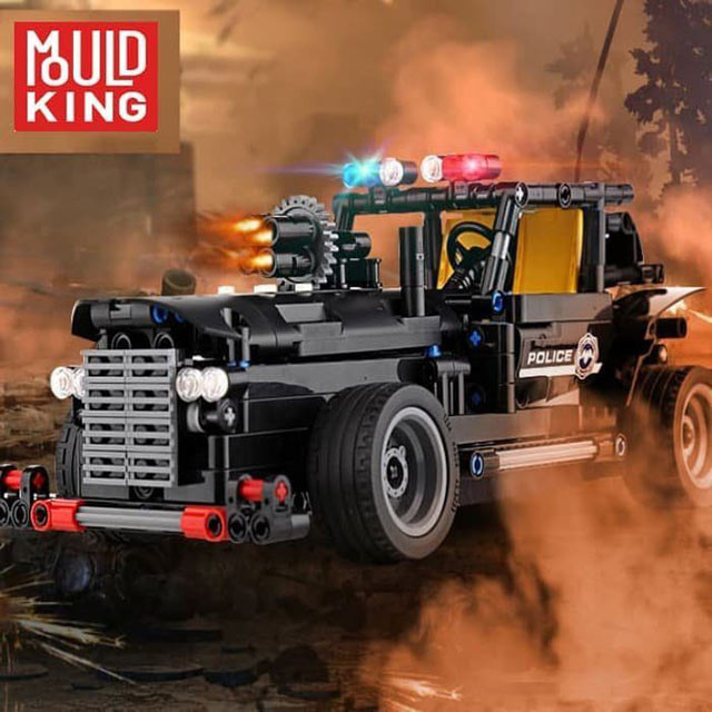 Конструктор MOULD KING 13007 Полицейский Джип с ДУ (аналог LEGO Technic) 462 детали - фото 4 - id-p103778858