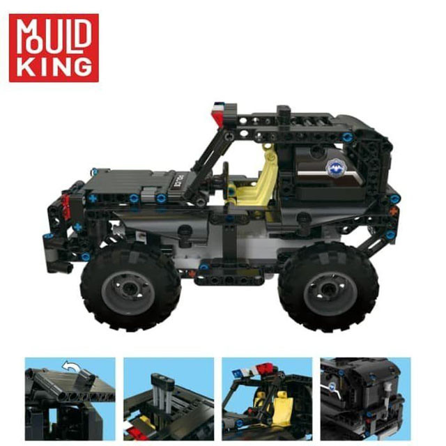 Конструктор MOULD KING 13005 Полицейский Джип с ДУ (аналог LEGO Technic) 334 детали - фото 2 - id-p103779003