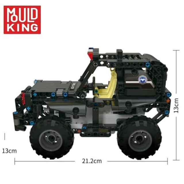 Конструктор MOULD KING 13005 Полицейский Джип с ДУ (аналог LEGO Technic) 334 детали - фото 3 - id-p103779003