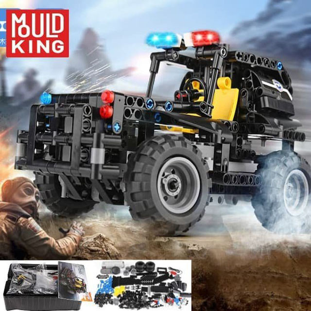 Конструктор MOULD KING 13005 Полицейский Джип с ДУ (аналог LEGO Technic) 334 детали - фото 6 - id-p103779003