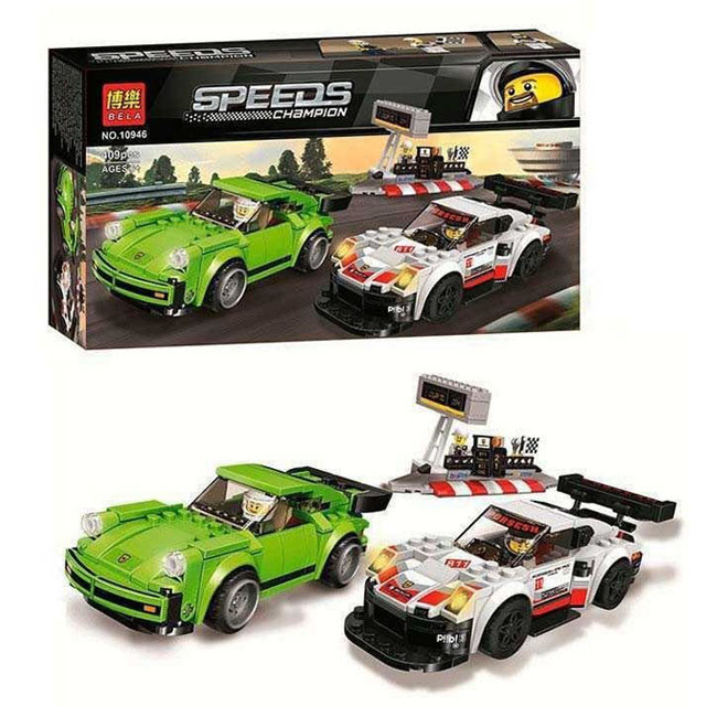 Конструктор BELA 10946 Speeds Champion Porsche 911 RSR и 911 Turbo 3.0(аналог LEGO Speed Champions 75888)409 д - фото 1 - id-p103781036