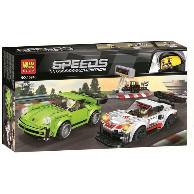 Конструктор BELA 10946 Speeds Champion Porsche 911 RSR и 911 Turbo 3.0(аналог LEGO Speed Champions 75888)409 д - фото 2 - id-p103781036
