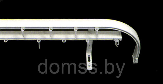 Карнизы алюминиевые профильные Decora 1. Деко-1 Профильный однорядный карниз для штор легкой и средней тяжести - фото 10 - id-p50454264