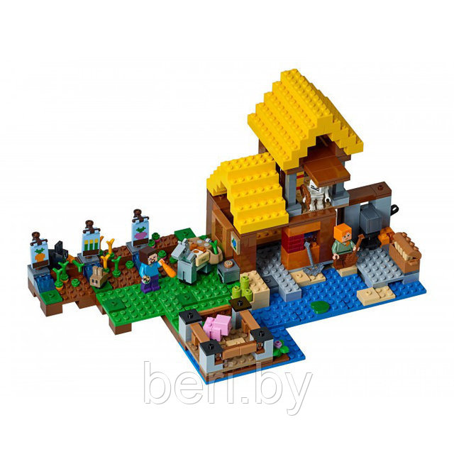 10813 Конструктор Bela Minecraft "Фермерский домикʺ 560 деталей, аналог Lego Minecraft 21144 - фото 4 - id-p103789957