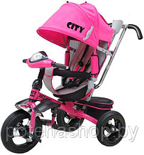 Велосипед трехколесный Favorit City Sport 5588A-2, розовый с ручкой для родителей