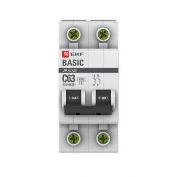 Автоматический выключатель 2P 32А (C) 4,5кА ВА 47-29 EKF Basic - фото 1 - id-p103803071