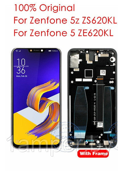 Дисплей Original для Asus Zenfone Z5S ZS620KL  В сборе с тачскрином. С рамкой. Черный