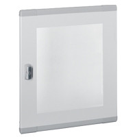 Дверь для щита XL3 160 на 2 ряда, плоская, прозрачное стекло 020282
