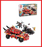 3407 Конструктор Qman POWER SQUAD "Swirling Flame Battle Car", транспорт, фигурки, 1134 детали