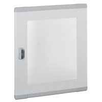 Дверь для щита XL3 160 на 4 ряда, плоская, прозрачное стекло 020284