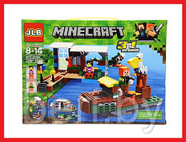 3D96 Конструктор JLB Minecraft "Мой мир" 3 в 1, 348 деталей, Майнкрафт