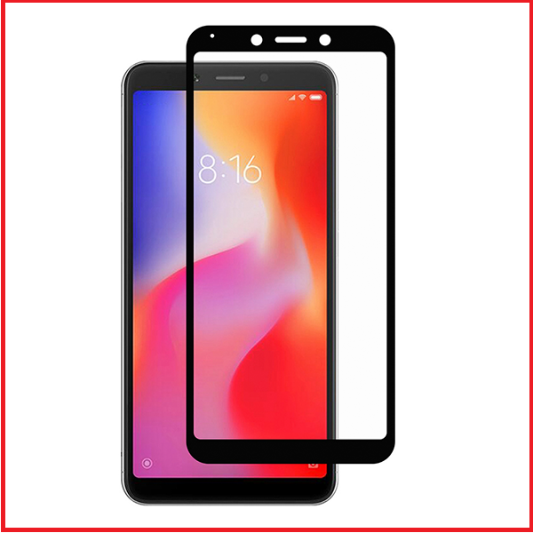 Защитное стекло Full-Screen для Xiaomi Redmi 6 черный (5D-9D с полной проклейкой) - фото 2 - id-p81795097