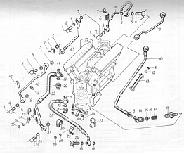 Трубопровод масляный двигателя В-46 (запчасти)