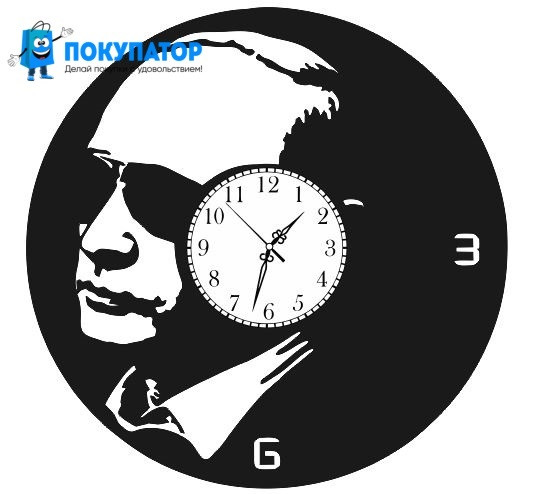 Оригинальные часы из виниловых пластинок "Путин". ПОД ЗАКАЗ 1-3 дня - фото 2 - id-p74521491