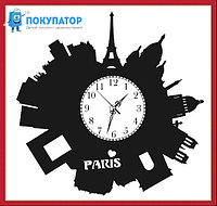 Оригинальные часы из виниловых пластинок "Париж-2". ПОД ЗАКАЗ 1-3 дня