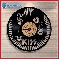 Оригинальные часы из виниловых пластинок "Kiss". ПОД ЗАКАЗ 1-3 дня
