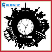 Оригинальные часы из виниловых пластинок "Вена". ПОД ЗАКАЗ 1-3 дня, фото 1