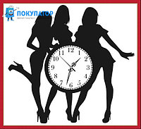 Оригинальные часы из виниловых пластинок  "Три девушки". ПОД ЗАКАЗ 1-3 дня, фото 1