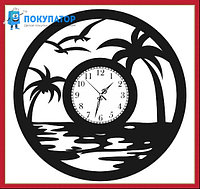 Оригинальные часы из виниловых пластинок  "Тропики". ПОД ЗАКАЗ 1-3 дня, фото 1