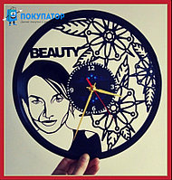 Оригинальные часы из виниловых пластинок "Beauty". ПОД ЗАКАЗ 1-3 дня