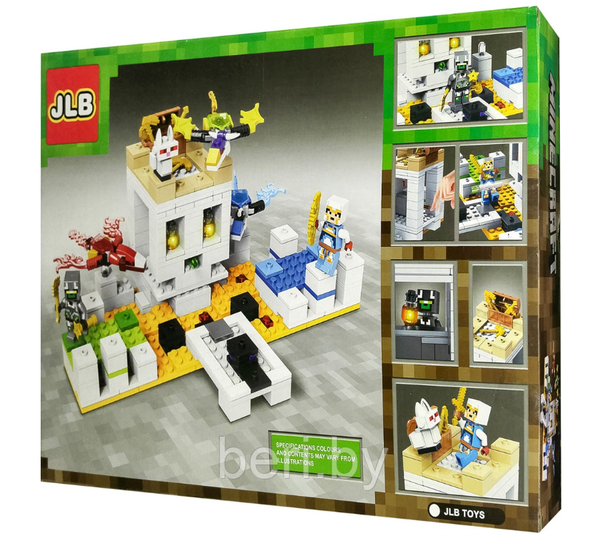 3D88 Конструктор JLB Minecraft "Арена-череп и драконы", 305 деталей, Майнкрафт - фото 2 - id-p103860367