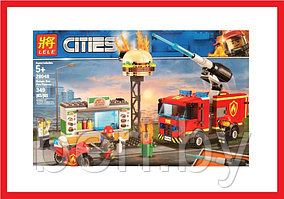 28048 Конструктор Lele Cities "Пожар в бургер-кафе", аналог Lego City 60214, 349 деталей