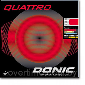 Накладка д/ракетки н/т DONIC Quatro, черная, 2.0мм, арт. 000275