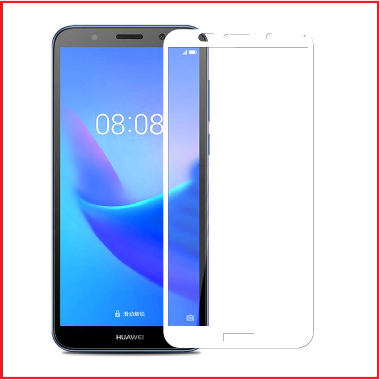 Защитное стекло Full-Screen для Huawei Y5 Prime 2018 / DRA-LX2 белый ( 5D-9D с полной проклейкой) - фото 2 - id-p81795121