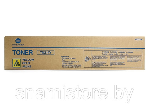 Тонер-картридж TN-214Y желтый A0D7254, фото 2