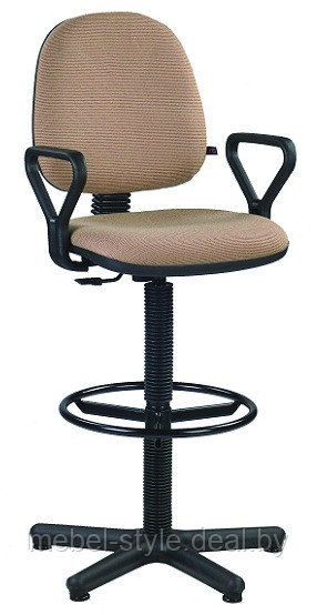 Высокое кресло с кольцом под ноги РЕГАЛ ринг для комфортной работы кассира. Regal GTS Ring Base Stopki в ткани - фото 10 - id-p5593652
