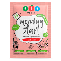Коктейль льняной «Fit Mix Morning Start» с клубникой, 20гр 1/10, фото 2