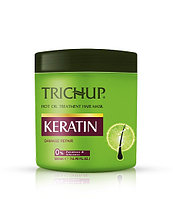 Лечебная Маска для волос Кератин, 500мл - с горячим маслом Тричуп (Trichup)