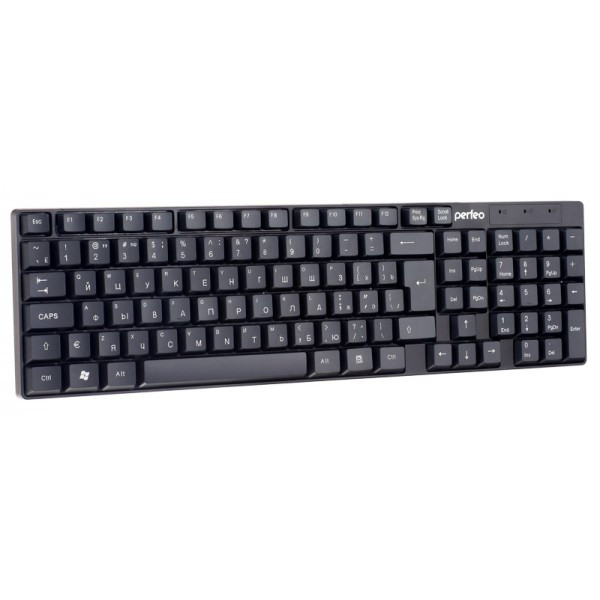 Клавиатура проводная Perfeo "DOMINO" стандартная, USB, чёрн PF-8801 - фото 1 - id-p103914338