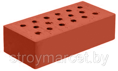 Полнотелый рядовой кирпич красный 250х120х65