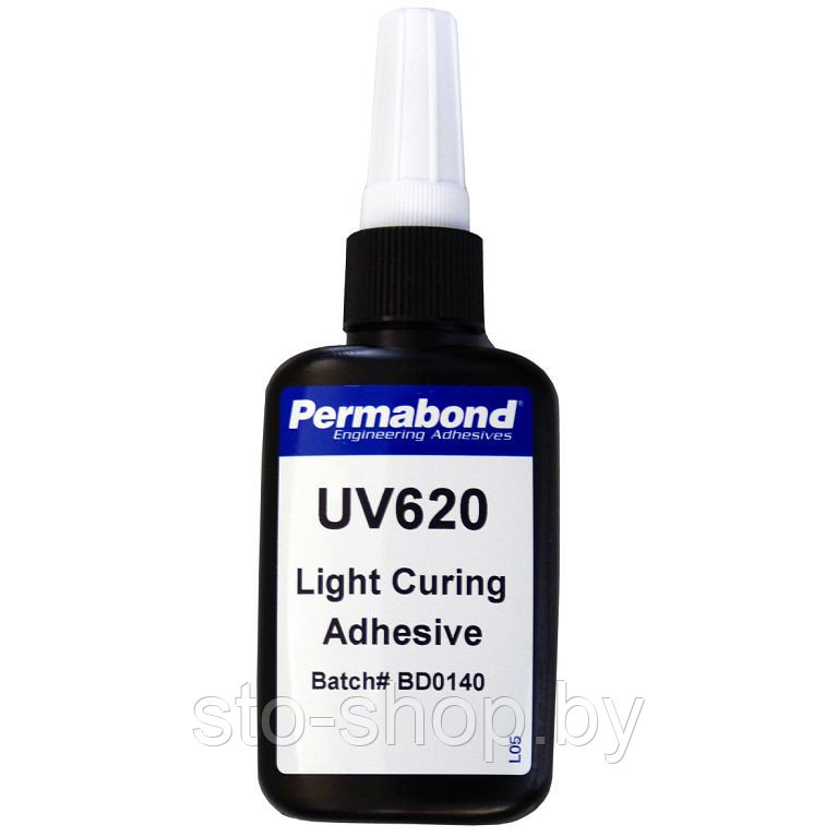 Permabond UV 620 Сверхпрозрачный УФ клей для стекла-стекла и стекла-металла отверждаемый УФ-облучением, 50 мл