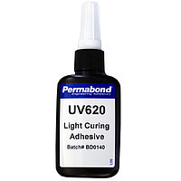 Permabond UV 620 Сверхпрозрачный УФ клей для стекла-стекла и стекла-металла отверждаемый УФ-облучением, 50 мл