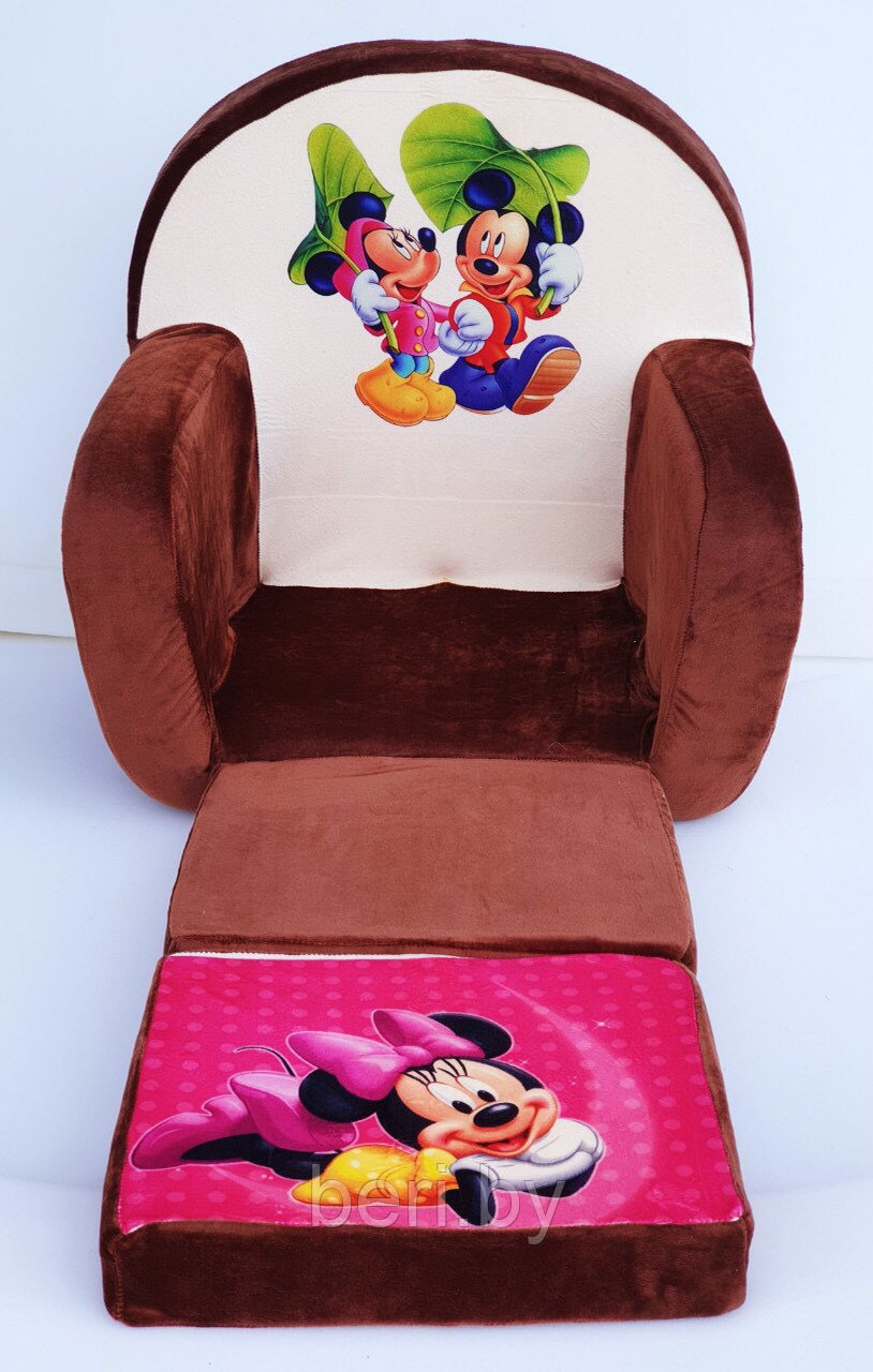 Детское кресло мягкое раскладное "Микки Маус", кресло-кровать, раскладушка детская, разные цвета - фото 1 - id-p103904479