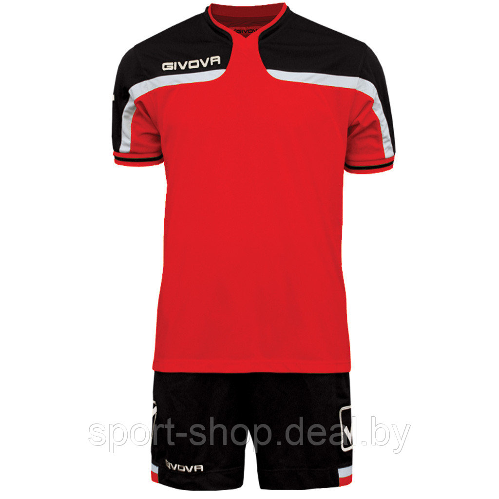 Форма Givova AMERICA KITC47 (Красный/Черный), спортивная форма, форма футбольная, форма для команды - фото 1 - id-p103963814