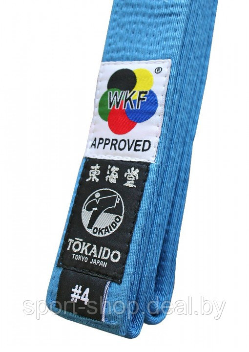 Пояс для кимоно TOKAIDO Karate Belt WKF GTBL Синий, пояс, пояс для кимоно, пояс TOKAIDO - фото 1 - id-p103965119