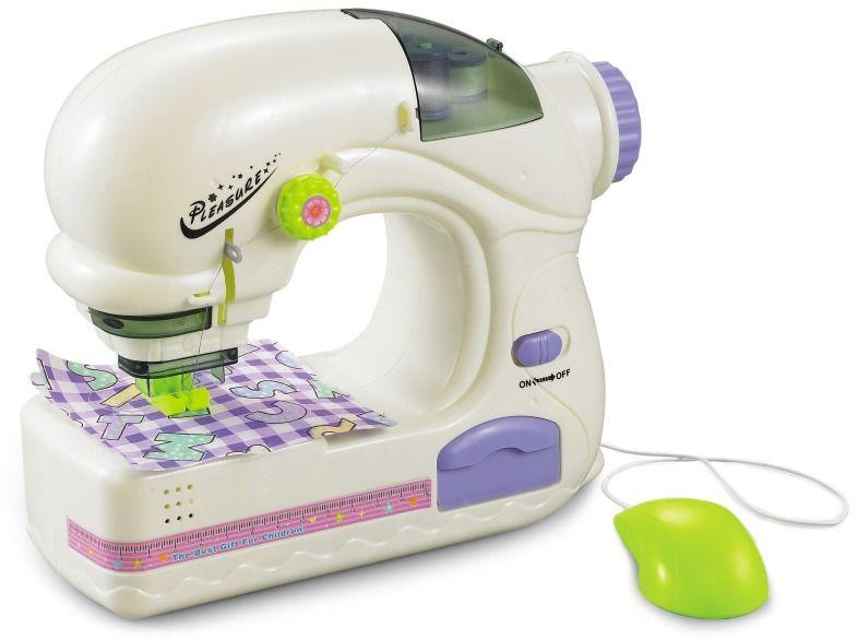 Игровой набор детская швейная машинка на батарейках, арт. 6975A (шьет)