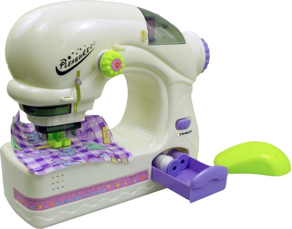 Игровой набор детская швейная машинка на батарейках, арт. 6975A (шьет) - фото 2 - id-p103974080