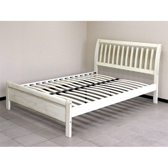 Кровать из массива 3601 (100х200) белая с патиной - фото 5 - id-p103988501