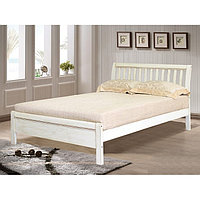 Кровать из массива 3601 (120х200) белая с патиной