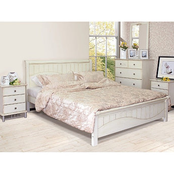 Кровать I-3655 (120х200) белая с патиной