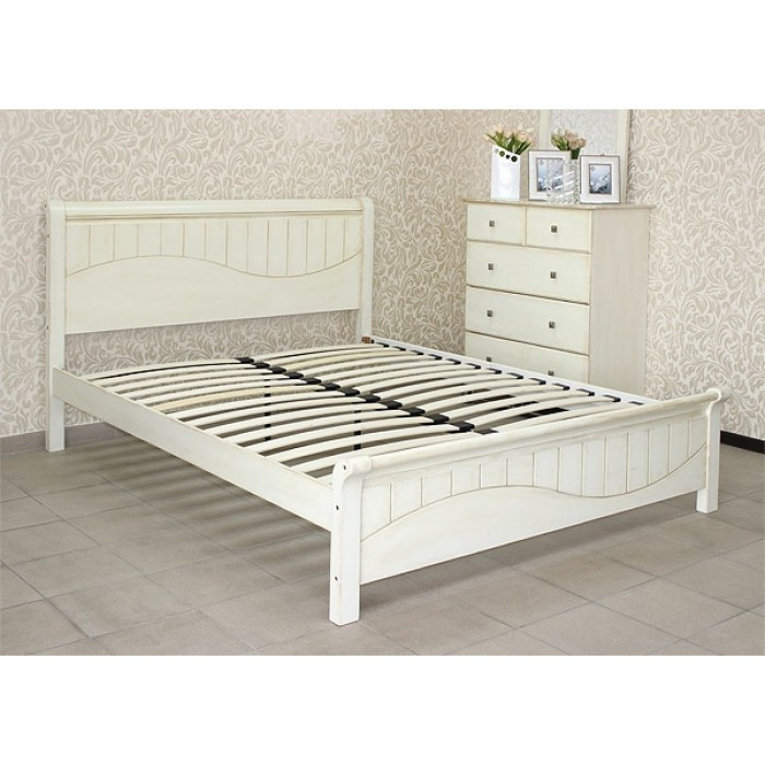 Кровать I-3655 (120х200) белая с патиной - фото 5 - id-p103988538
