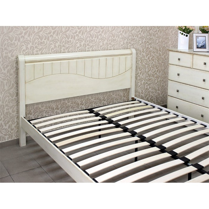 Кровать I-3655 (120х200) белая с патиной - фото 6 - id-p103988538